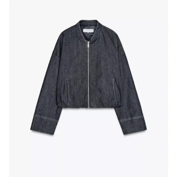 ZARA Z1975 BALLOON DENIM BOMBER JACKET - Picture 3 of 4
